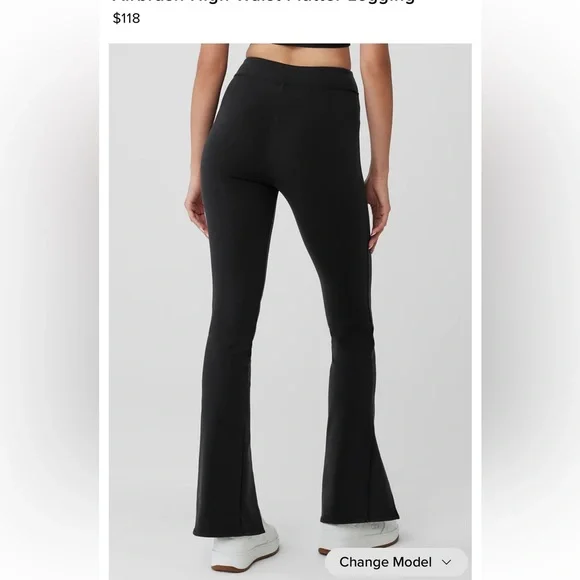 Alo Yoga Airbrush High Waist Flutter Leggings Full Length - Picture 3 of 8